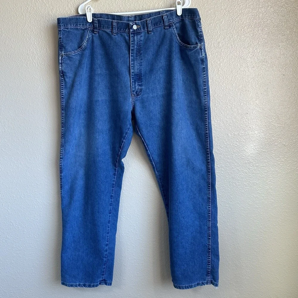 Wrangler Jeans Regular Fit Mens Size‎ 44x30 Blue Denim Straight Leg Msre 42x28